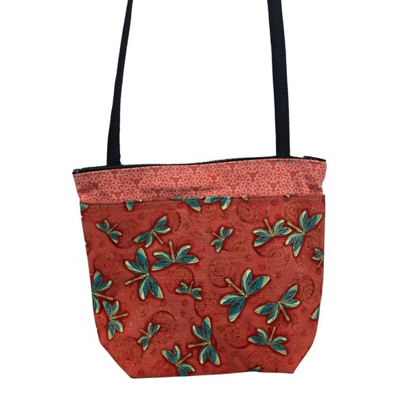 Handmade Dragonfly Bag With Heart Zipper Charm NEW - Picture 8 of 9